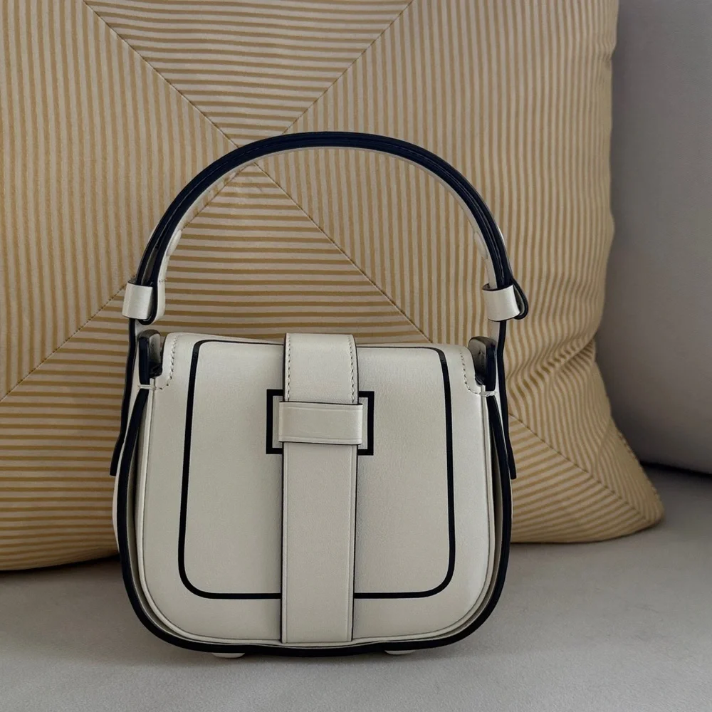 Tory Burch Mini Lock Runway Handbag with Gold Accent